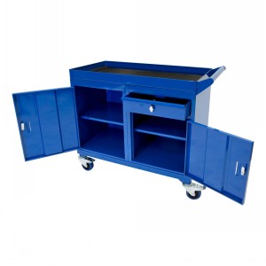 Mobile Tool Cabinet With Two Cupboards & Drawer